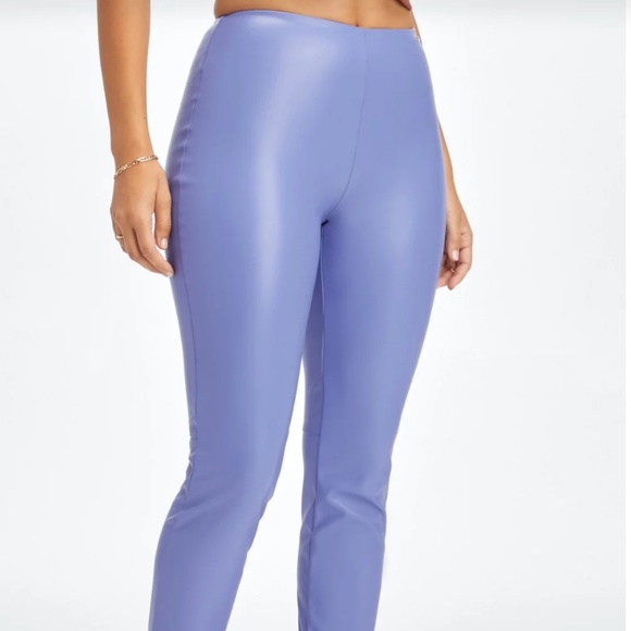 Fabletics NWT Purple Vegan Leather Legging Size Medium - Picture 2 of 9
